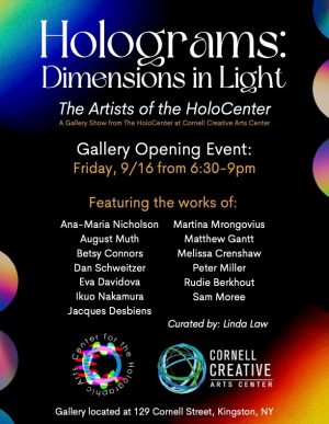 Holograms Dimensions in Light | The Artists od the HoloCenter | Exhibition Invitation